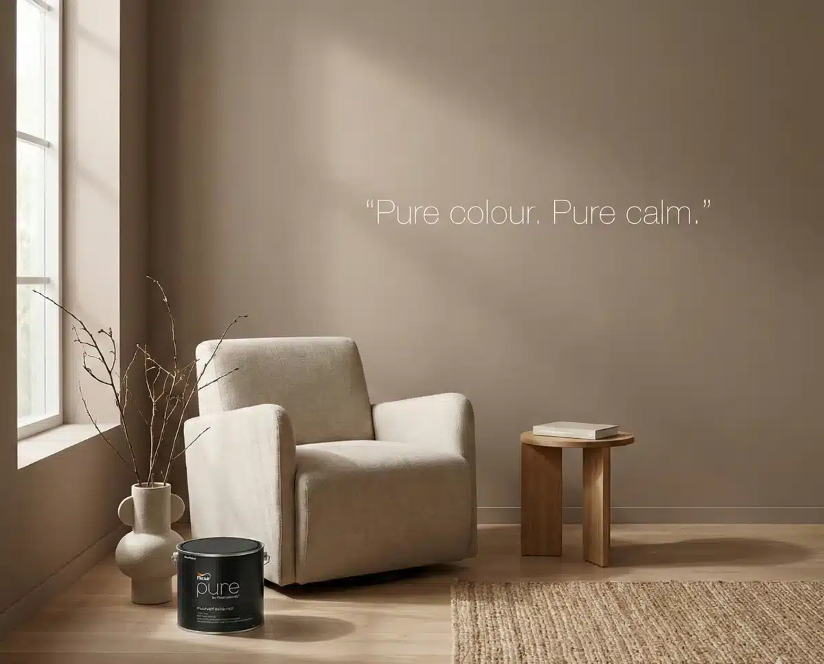 Flexa Pure Muurverf Extra Mat voorbeeld woonkamer