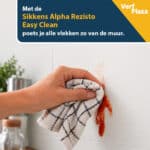 Keuken achterwand poetsen met Sikkens Alpha Rezisto Easy Clean