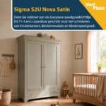 Sigma S2U Nova Satin is geschikt voor kinderkamers