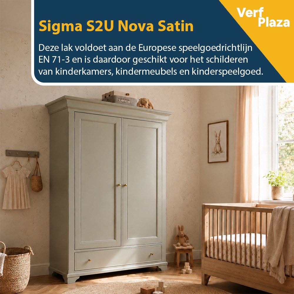 Sigma S2U Nova Satin is geschikt voor kinderkamers