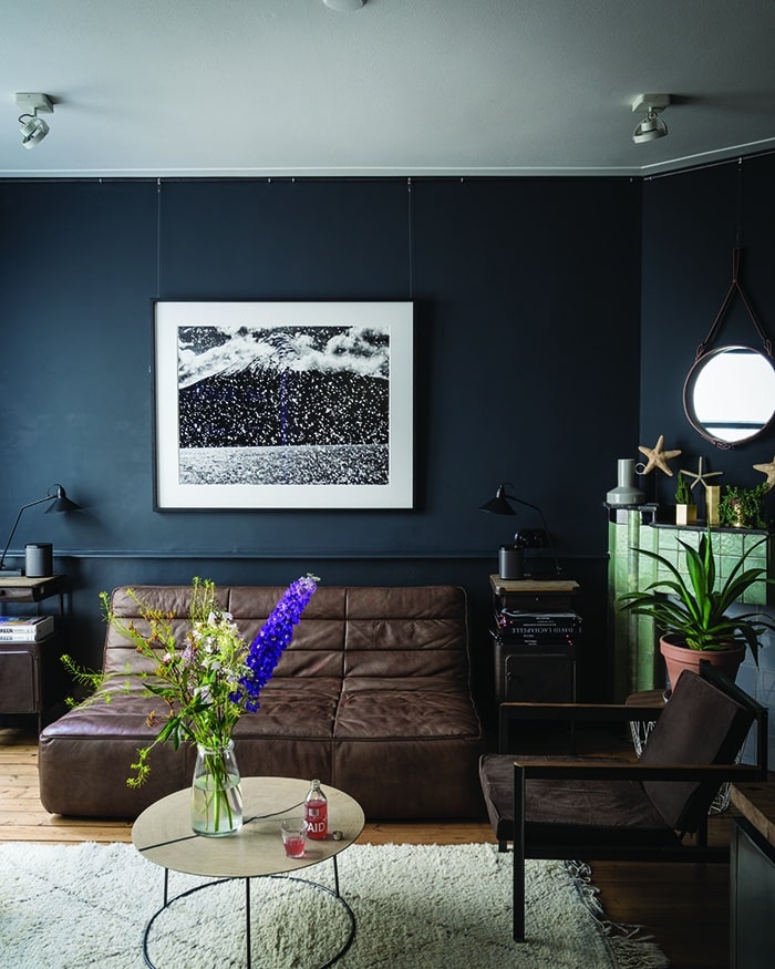 Farrow and Ball Black Blue voorbeeld