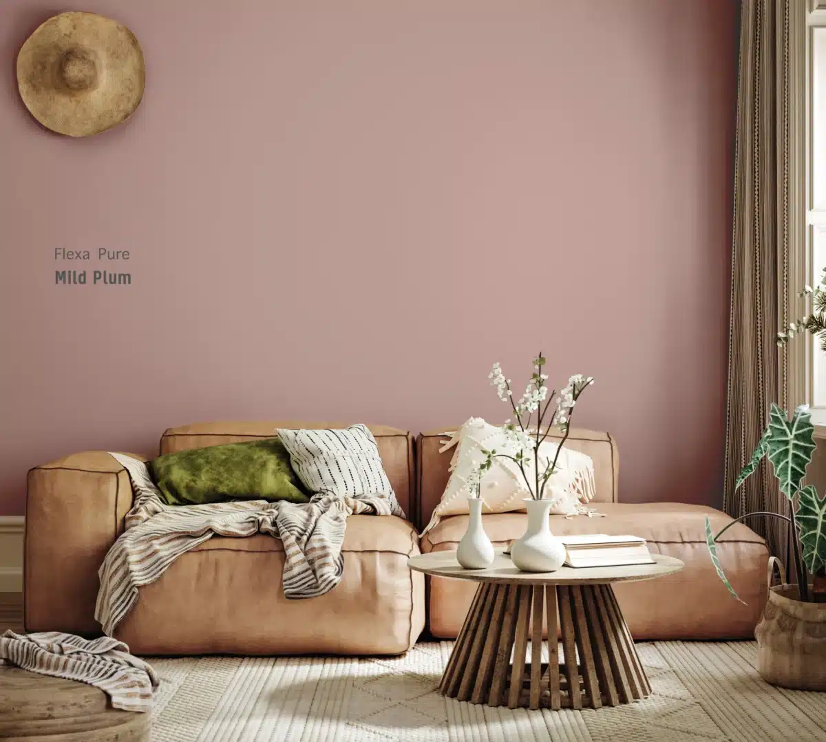 Flexa Pure Mild Plum voorbeeld