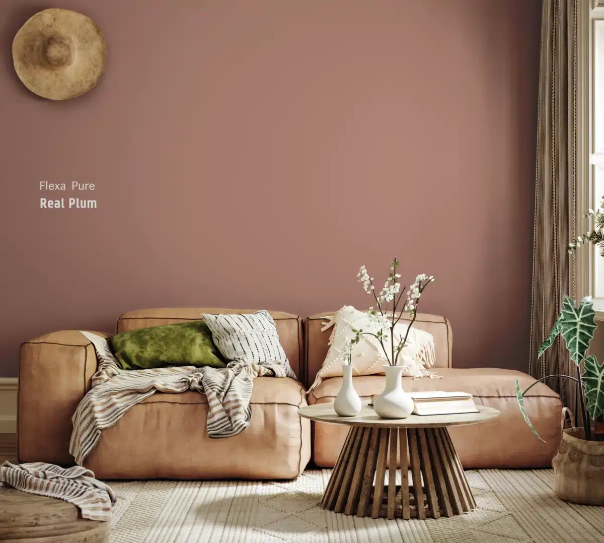 Flexa Pure Real Plum voorbeeld