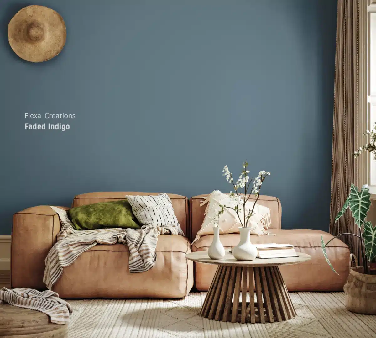 Flexa Faded Indigo voorbeeld