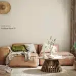 Kleur Portland Stone 77 voorbeeld op een muur