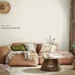 Kleur Portland Stone Pale 155 voorbeeld op een muur