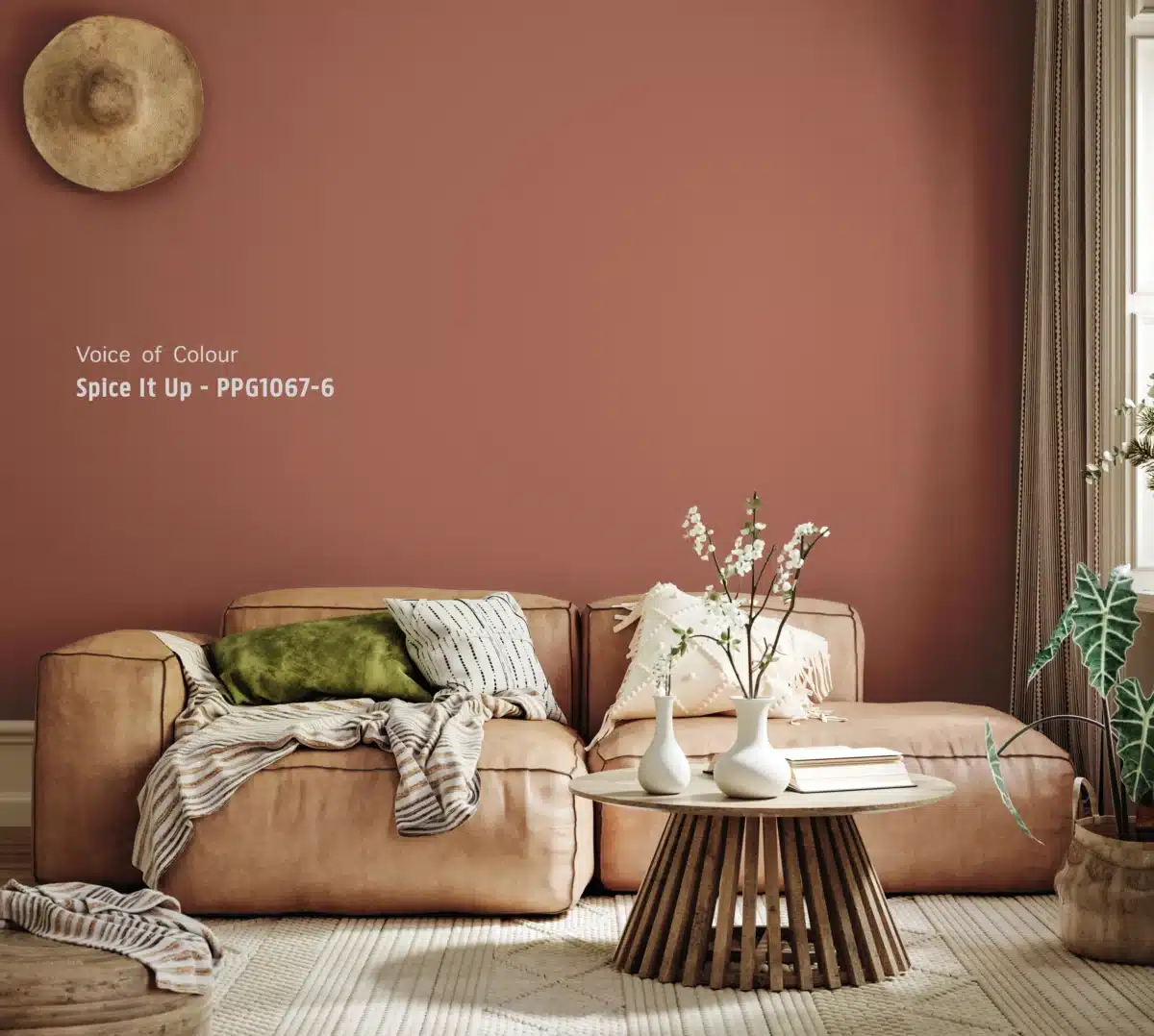 Kleur Spice It Up   PPG1067 6 op een muur
