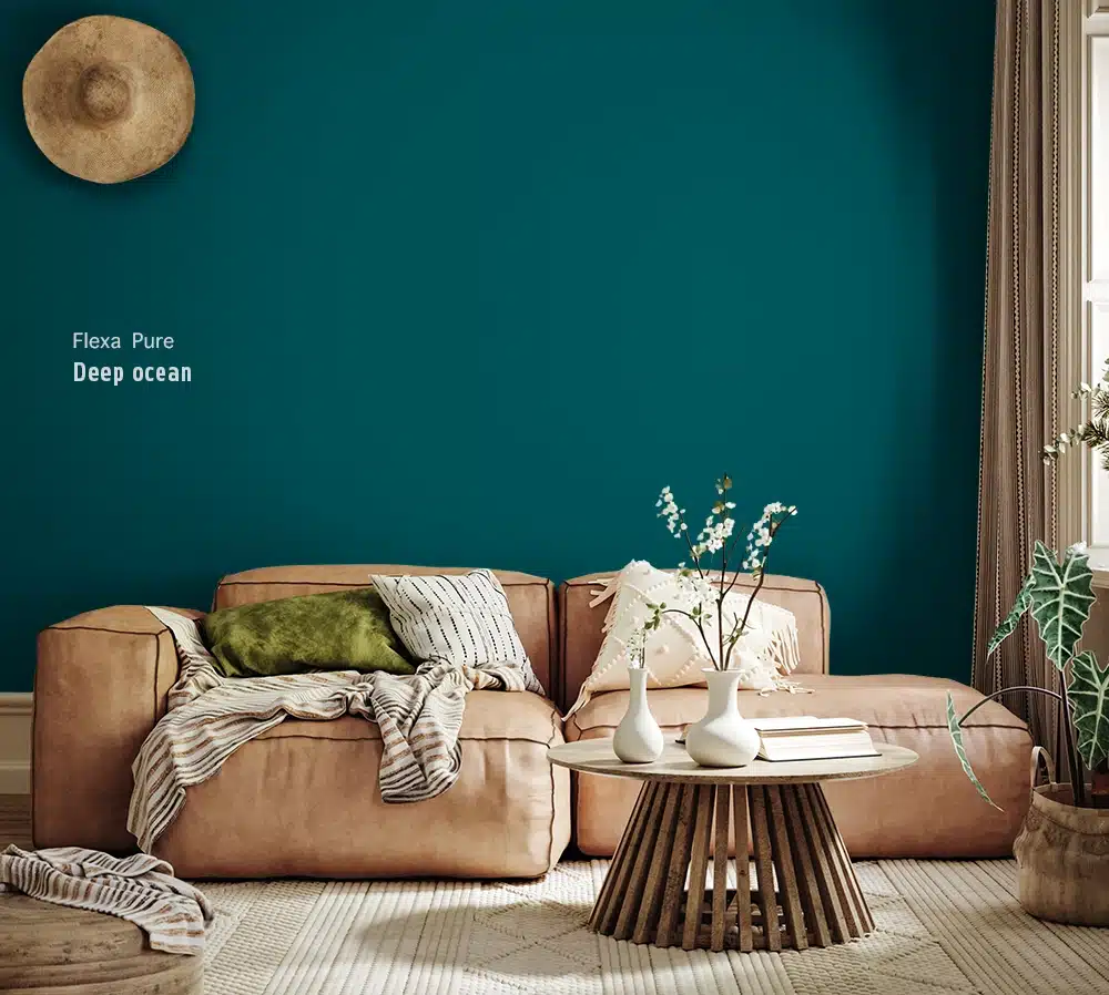 Deep Ocean Flexa Pure op de muur