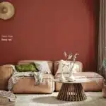 Deep Red van Flexa Pure op de muur