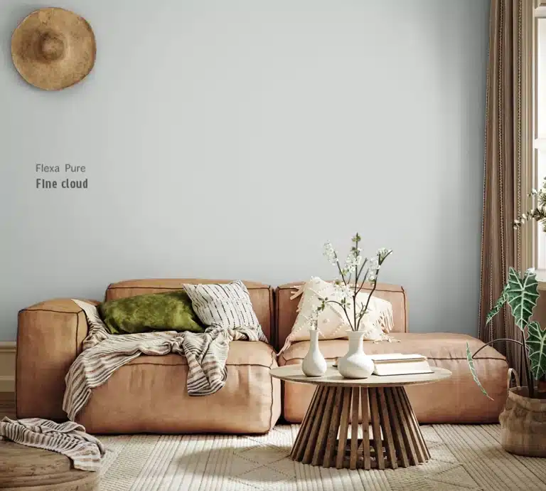 Fine cloud Flexa Pure voorbeeld op een muur