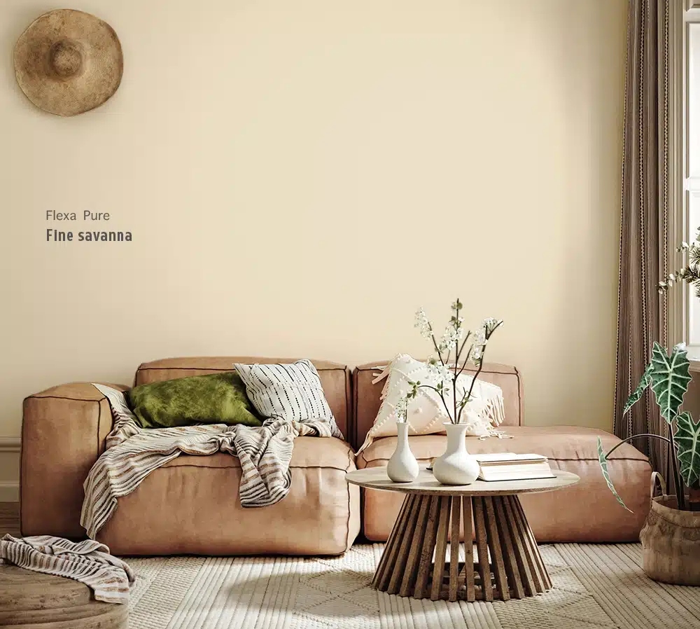Fine Savanna van Flexa Pure op de muur