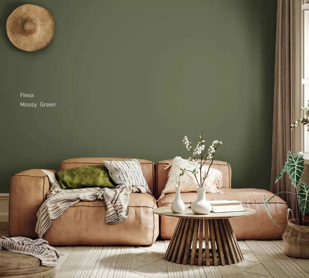 Flexa Mossy Green voorbeeld