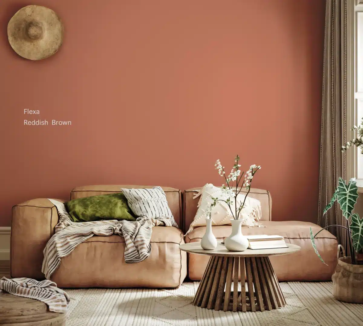 Flexa Reddish Brown voorbeeld