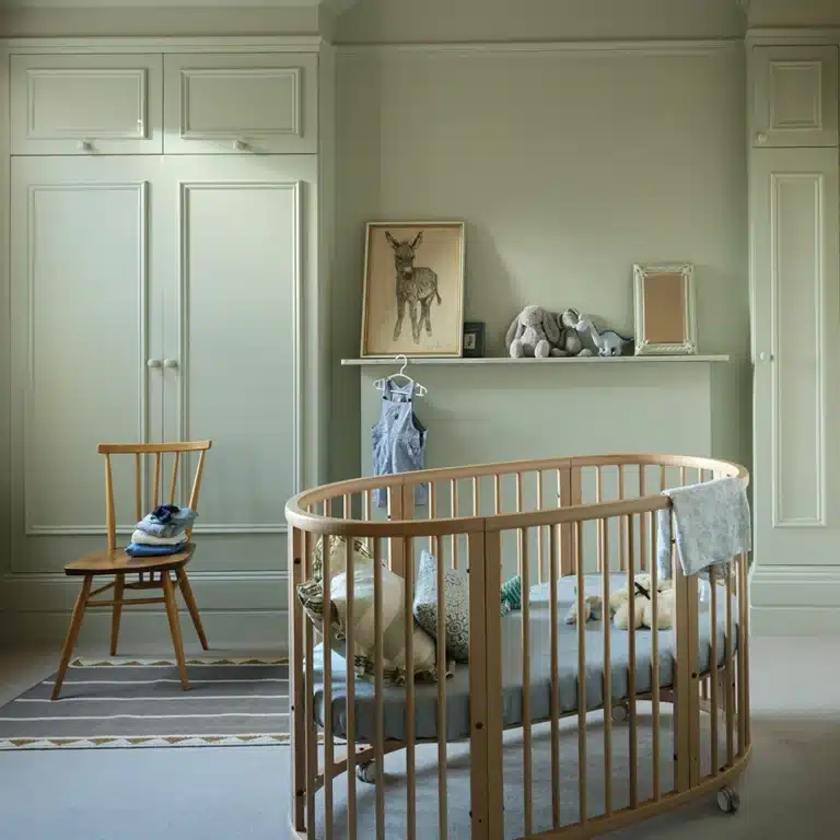 Groene kleuren in een slaapkamer