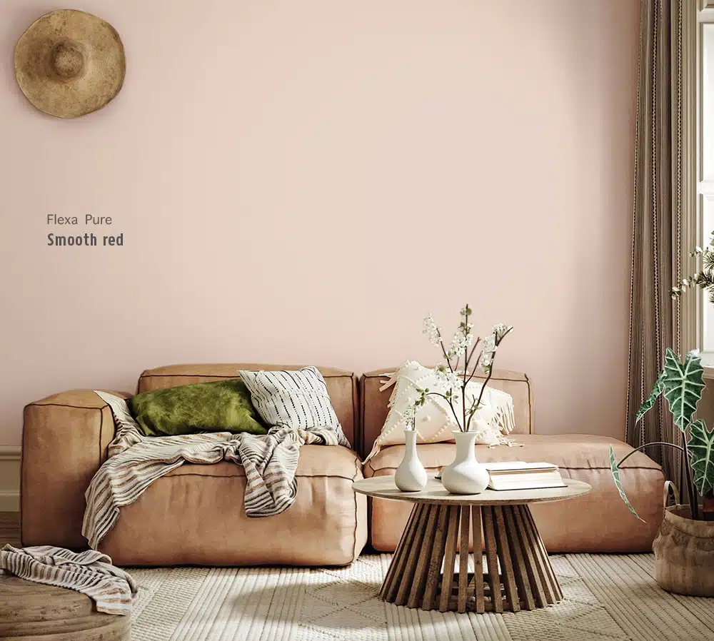 Smooth Red van Flexa Pure op de muur