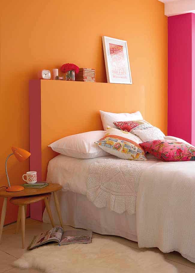 Oranje kleuren binnen