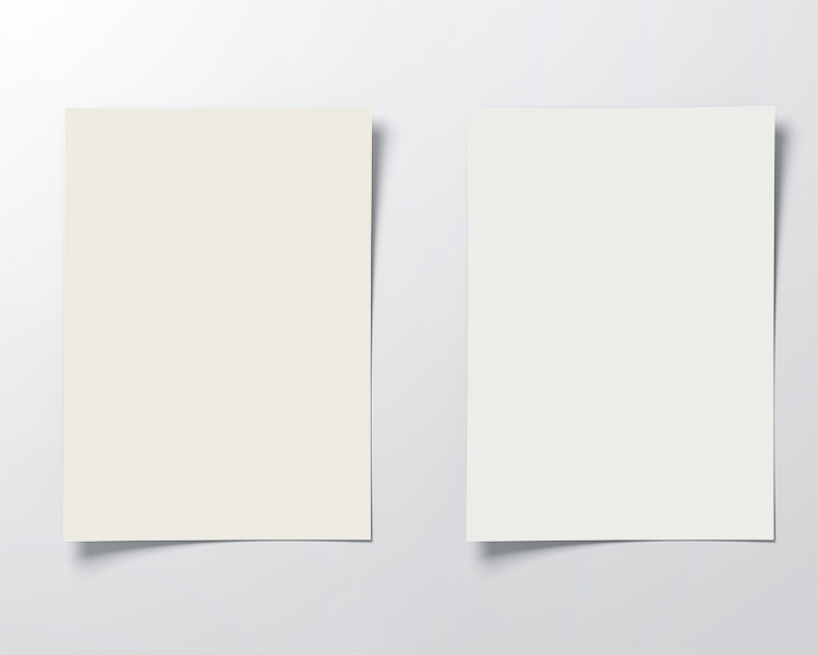 RAL 9010 en RAL 9016 naast elkaar